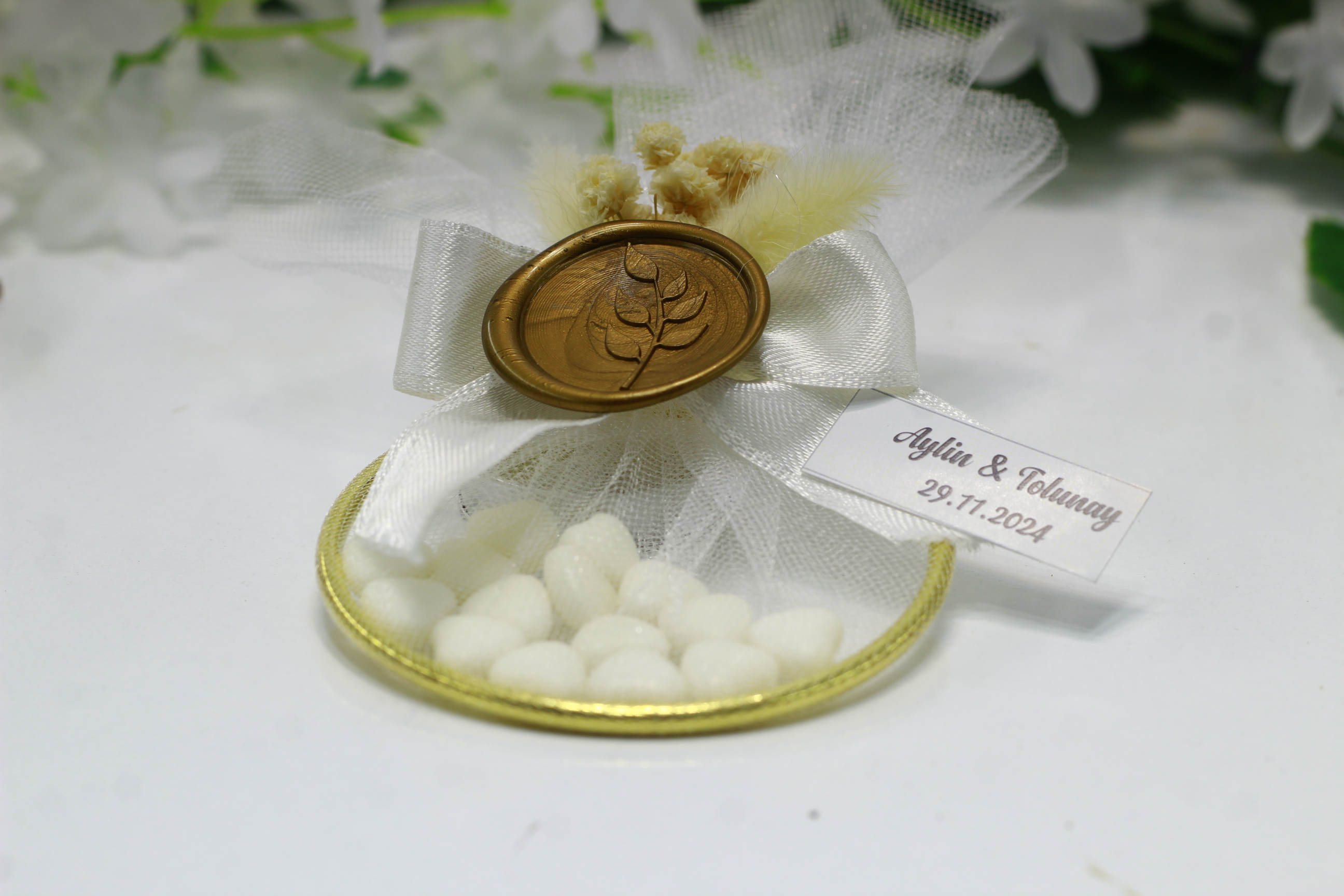 Mühürlü Gold Metal Halka Şekeri (25 Adet)	